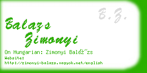 balazs zimonyi business card